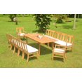 thumbnail image 1 of Grade-A Teak Dining Set: 12 Seater 13 Pc: 94" Double Extension Rectangle Table And 12 Osborne Chairs (2 Arm & 10 Armless Chairs) WholesaleTeak #WMDSWVm, 1 of 4
