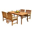 thumbnail image 1 of Grade-A Teak Dining Set: 4 Seater 5 Pc: 71" Rectangle Table And 4 Devon Arm Chairs Outdoor Patio WholesaleTeak #51DV1605, 1 of 6