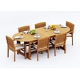 thumbnail image 1 of Grade-A Teak Dining Set: 6 Seater 7 Pc: And 6 Wave Arm Chairs Outdoor Patio WholesaleTeak #51WV2306, 1 of 5