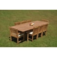 thumbnail image 1 of Grade-A Teak Dining Set: 8 Seater 9 Pc: 118" Double Extension Rectangle Table And 8 Devon Chairs (2 Arm & 6 Armless Chairs) WholesaleTeak #WMDV36, 1 of 4