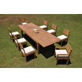 thumbnail image 1 of Grade-A Teak Dining Set: 8 Seater 9 Pc: 122" Caranas Double Extension Rectangle Table And 8 Veranda Chairs (2 Arm & 6 Armless Chairs) WholesaleTeak #WMVR24, 1 of 4