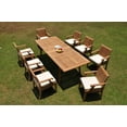 thumbnail image 1 of Grade-A Teak Dining Set: 8 Seater 9 Pc: 94" Double Extension Rectangle Table And 8 Lagos Arm Chairs Outdoor Patio WholesaleTeak #WMLGh, 1 of 1