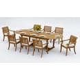 thumbnail image 1 of Grade-A Teak Dining Set: 8 Seater 9 Pc: And 8 Arbor Arm Chairs Outdoor Patio WholesaleTeak #51AB2708, 1 of 3