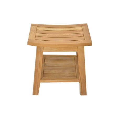 Grade-A Teak Wood Arcenol Shower Seat 18" Outdoor Patio Stool Bench