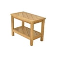 thumbnail image 1 of Grade-A Teak Wood Berlin Shower Seat 24" Outdoor Patio Stool Bench, 1 of 4