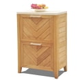 thumbnail image 1 of Grade A Teak Wood Outdoor Patio Ventura Teak Cabinet with 2 Drawers, 1 of 1