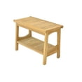 thumbnail image 1 of Grade-A Teak Wood Perth Shower Seat 24" Outdoor Patio Stool Bench, 1 of 4
