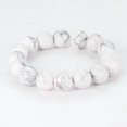 thumbnail image 1 of Grade A White Turquoise Single Circle Stretch Bracelet, 1 of 2