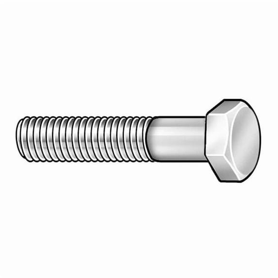 Grade A307, 3/4"-10 Hex Head Cap Screw, Zinc Plated Steel, 3 in L, 20 PK