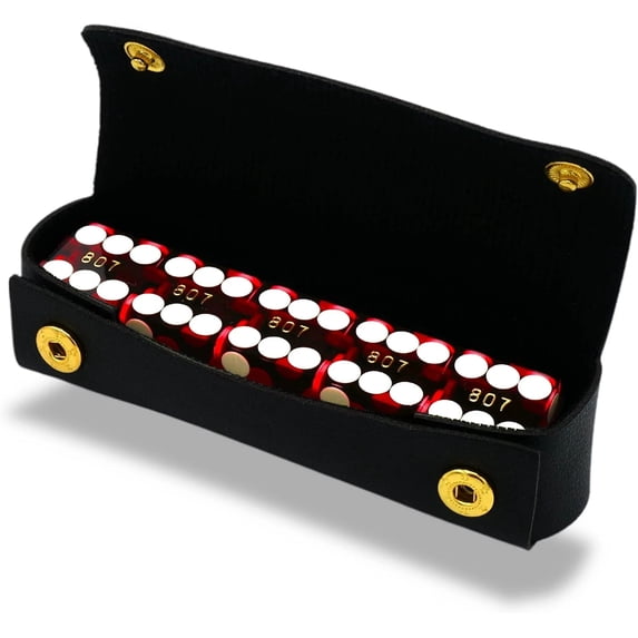 Grade AAA 19Mm Casino Dice with Razor Edges and Matching Serial Numbers Set of 5