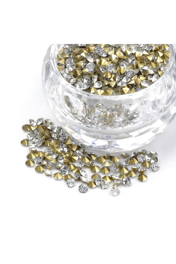 Grade AAA Pointed Back Resin Rhinestones Diamond Shape Clear 3mm 14400pcs/bag