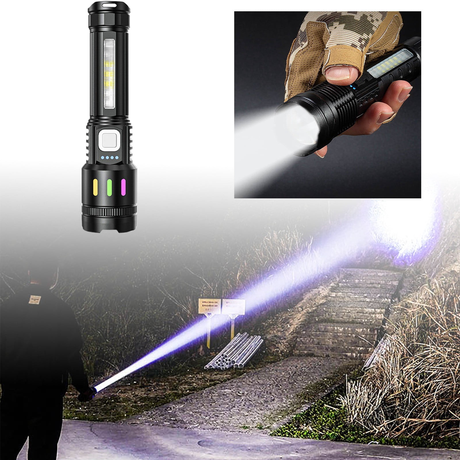 Grade Aluminum Alloy Flashlight for Outdoor Exploration and Indoor ...