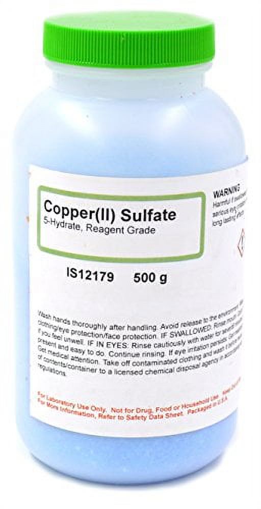 Grade Copper (II) Sulfate 5Hydrate, 500g Curated Chemical Collection