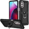 thumbnail image 1 of Grade Drop Impact for Moto G Stylus 5G 2022 Case 360 Metal Rotating Ring Kickstand Holder  Heavy Duty Shockproof Case for Motorola Moto G Stylus 5G 2022 Phone Case (Black), 1 of 16