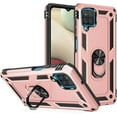 thumbnail image 1 of Grade Drop Impact for Samsung Galaxy A12 Case Galaxy A12 5G Case 360 Metal Rotating Ring Kickstand Holder  Heavy Duty Shockproof Case for Galaxy A12 5G Phone Case (Rose Gold), 1 of 14