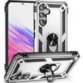 thumbnail image 1 of Grade Drop Impact for Samsung Galaxy A54 5G Case 360 Metal Rotating Ring Kickstand Holder  Heavy Duty Shockproof Case for Galaxy A54 5G Phone Case (Silver), 1 of 14