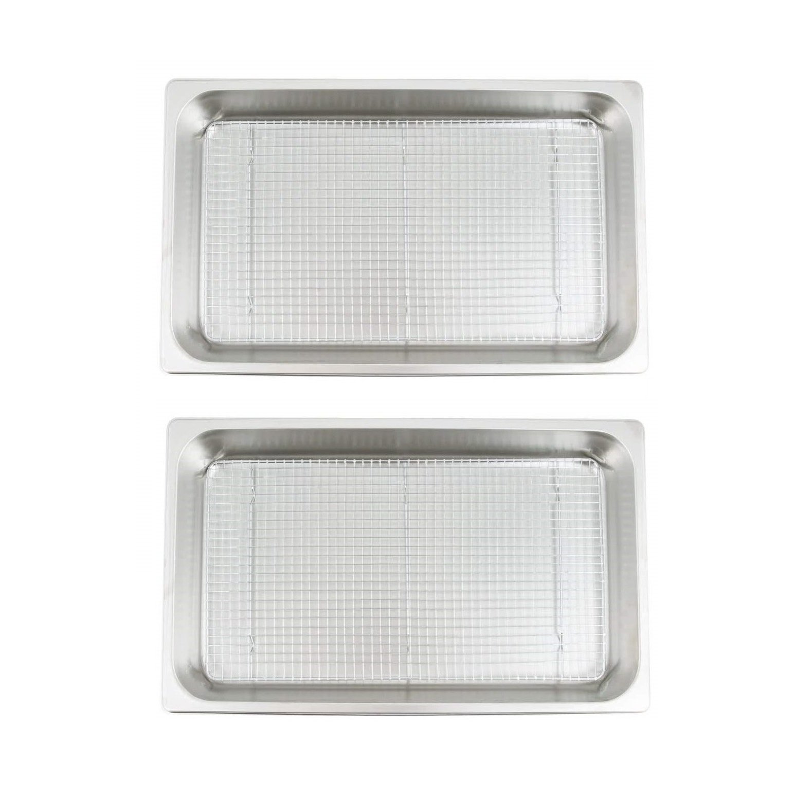 Grade Full Size Pan and Cooling Rack/Pan Grate Set for Standing Heat