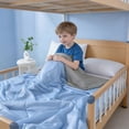 thumbnail image 1 of Grade Ice Silk Quilt Cozival Machine Washable Summer Conditioned Blanket - 100X150cm, Lightweight, Breathable - Cooling for Hot Sleepers - for Single Person, Dorm, Air Conditioned Room, Blue, 1 of 8