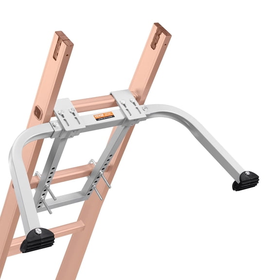 Grade Ladder Stabilizer with Integrated Roof Hook - Includes Standoff Arms, Wall Extension, and Anti-Slip Feet