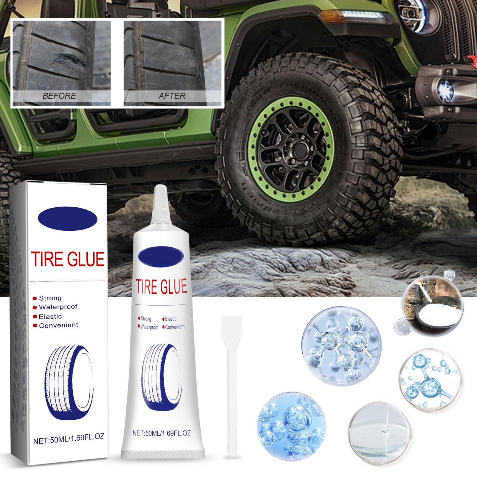 Grade Quick Fix Solution for Tire Damages Kit of High Performance and
