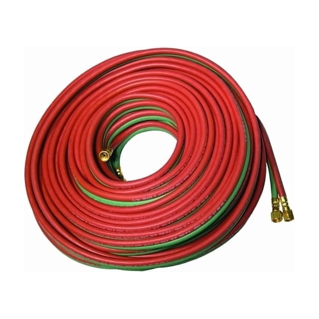 Grade R Twin-Line Welding Hose, 3/16 in x 25 ft, BB Fittings, Acetylene ...