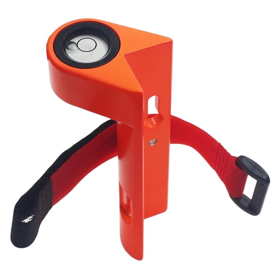 Grade Rod Level Bubble Level Measuring Instrument for Round Rod Ruler Orange with Tie
