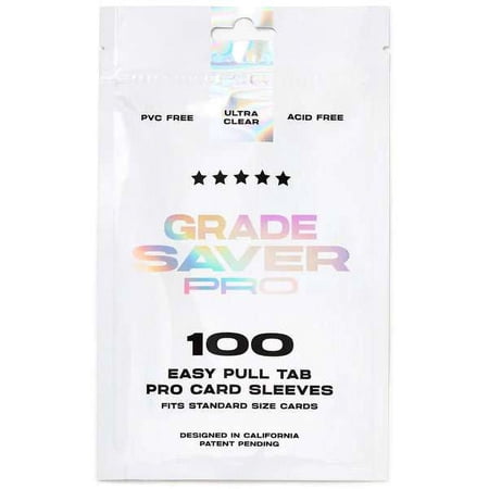 Grade Saver Pro Pro Card Sleeves w/Easy Pull Tab Card Holders (100 Count)