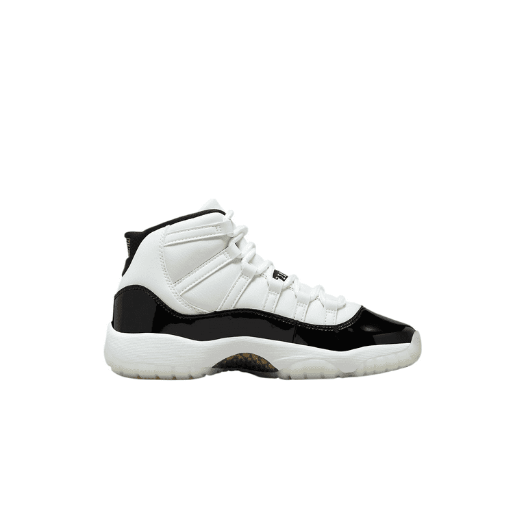 Grade School Air Jordan 11 Retro Sneaker White Metallic Gold Black 378038 170 Size 6.5 US