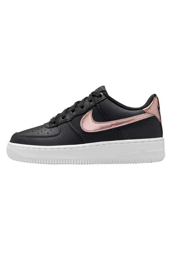Grade School Nike Air Force 1 SE Black/MTLC Red Bronze-White (HF5482 001) - 4.5