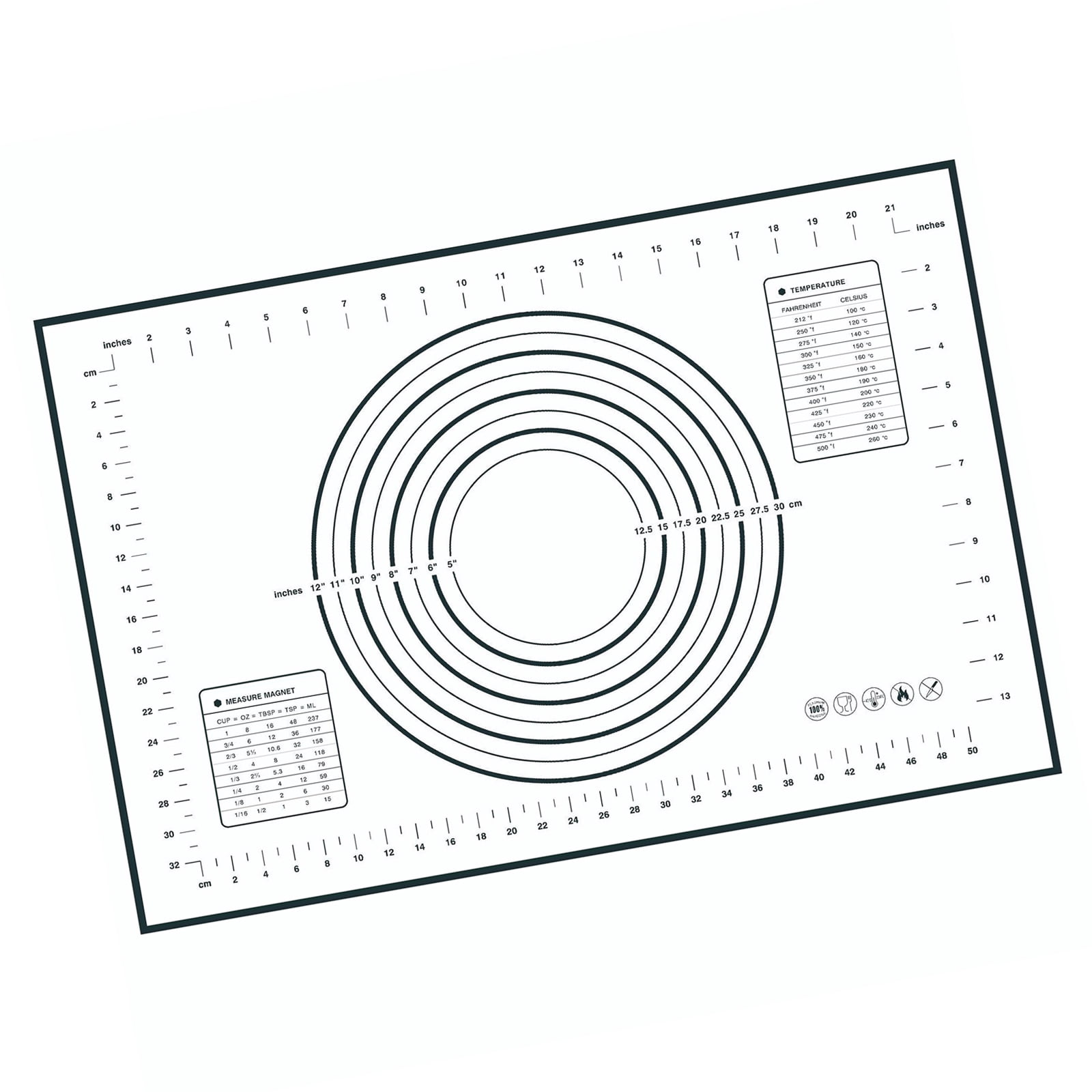 Grade Silicone Dough Rolling Mats Nonslip Heatproof 230°C Microwave ...