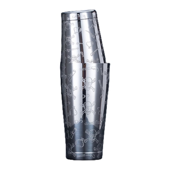 Grade Stainless Steel Engraving Drink Shaker Large Capacity Mixer Portable Mixing Tins Set for Cocktail Use
