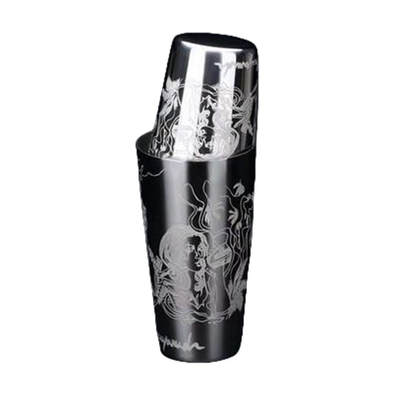 Grade Stainless Steel Engraving Drink Shaker Large Capacity Mixer Portable Mixing Tins Set for Cocktail Use