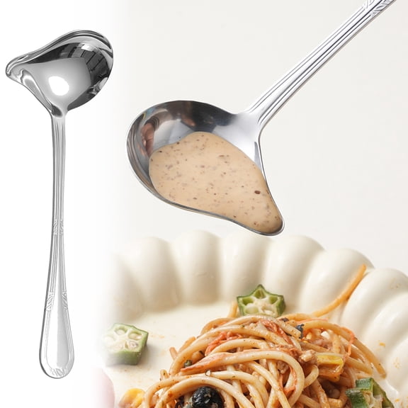 Grade Stainless Steel Spoon For Kitchen Cooking Serving Durable Utensil Ideal For Syrup Soup And Dressings Multipurpose Tableware