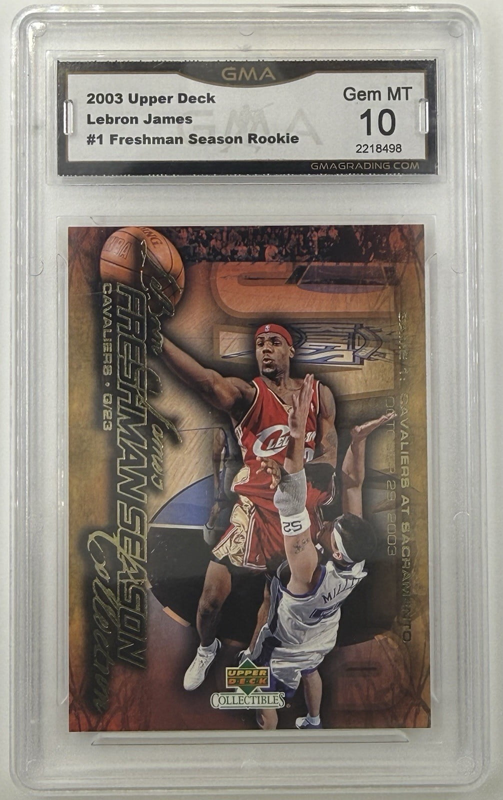lebron james rookie card graded 10 2003-04 Upper Deck LJ13 Diary RC PSA Lebron's Lot Detail - 2002 Rookie