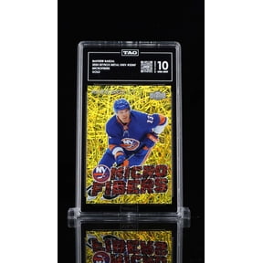 Graded 10 2024 SkyBox Metal Universe Microfibers Mathew Barzal #32MF Gold SP 10/10 TAG 10