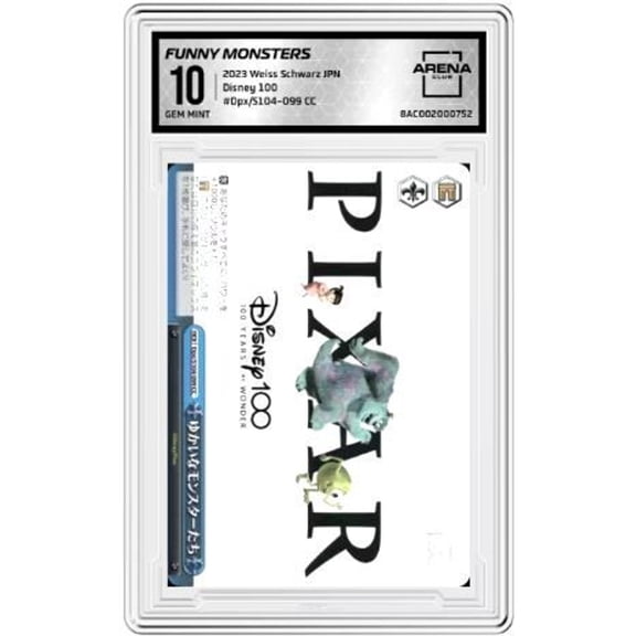 Graded 10 Arena Club Funny Monsters Disney 100 DPX S104-099 CC Weiss Schwarz JPN Trading Card 8AC002000752