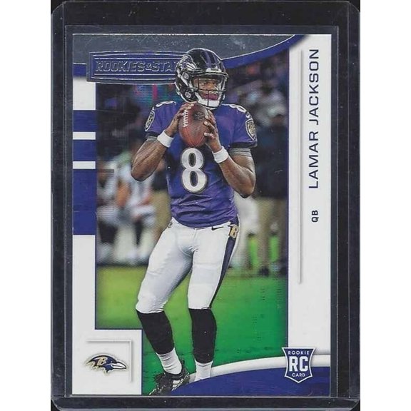 Graded 10 Lamar Jackson 2018 Rookies & Stars True Rookie RC #112 Patriots Football Card