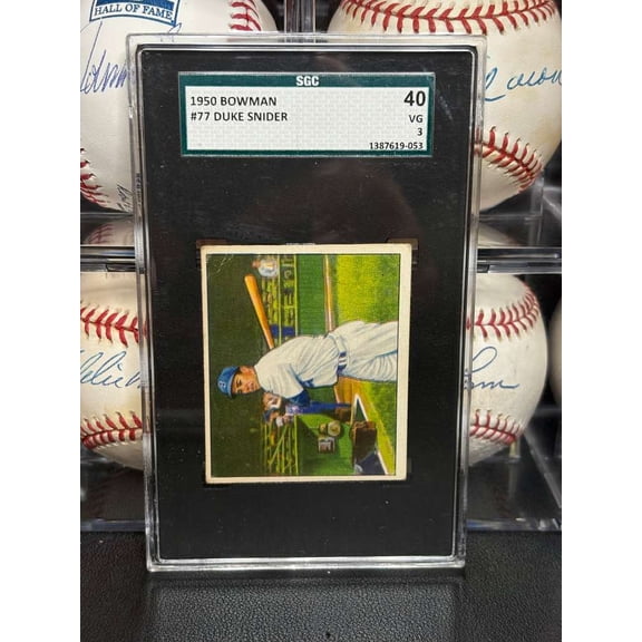 Graded 1950 Bowman Duke Snider #77 SGC 3 Baseball Card