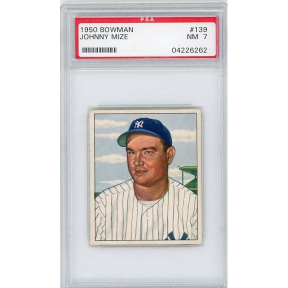 Graded 1950 Bowman Johnny Mize #139 PSA 7 Baseball Card
