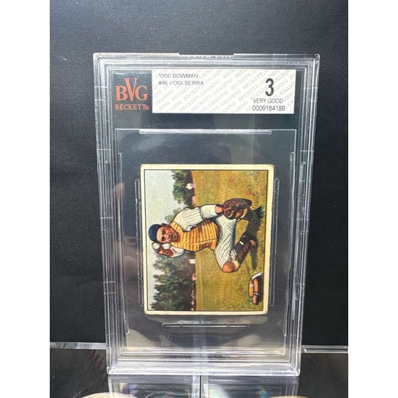 Graded 1950 Bowman Yogi Berra #46 BVG 3 Baseball Card