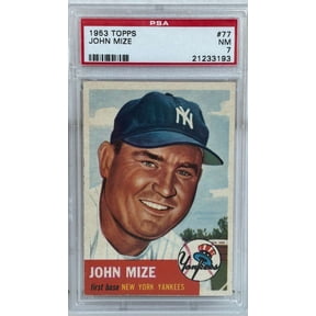 Graded 1953 Topps Baseball Card John Mize #77 PSA 7