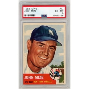 Graded 1953 Topps John Mize #77 Baseball Card PSA 6
