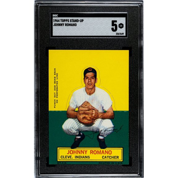 Graded 1964 Topps Stand Up Johnny Romano Baseball Card SGC 5