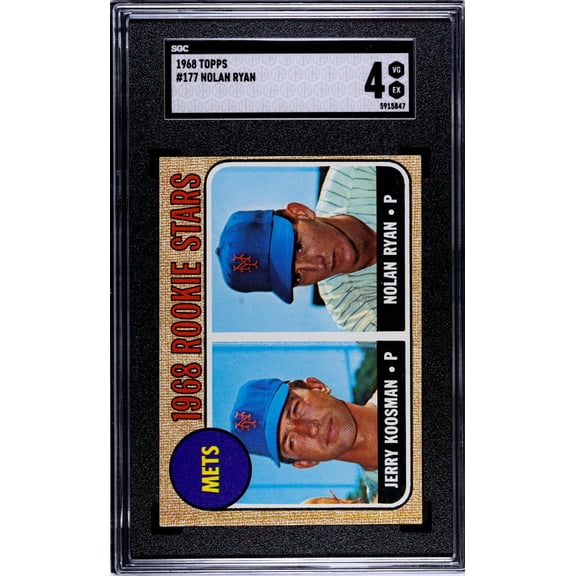 Graded 1968 Topps Nolan Ryan #177 Baseball Card SGC 4