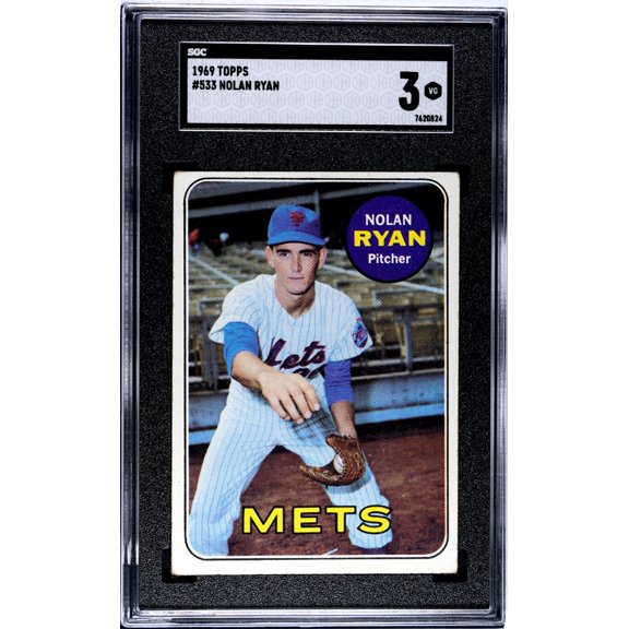 Graded 1969 Topps Nolan Ryan #533 SGC 3 Baseball Card