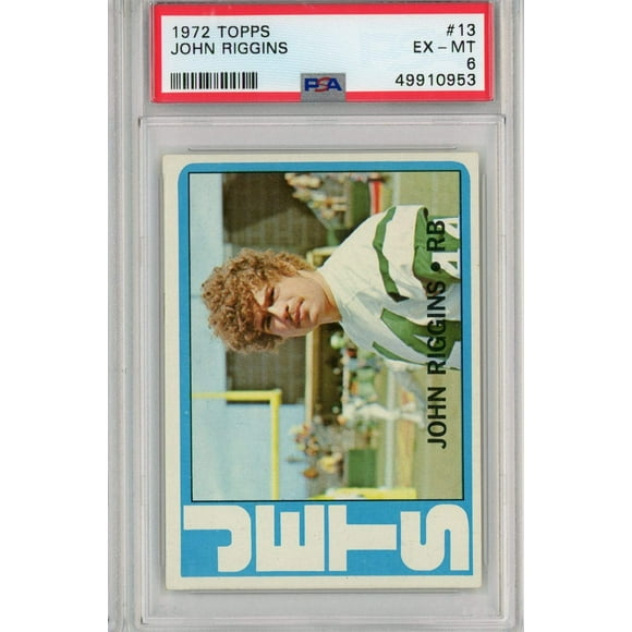 Graded 1972 Topps John Riggins #13 Rookie RC Football Card PSA 6 EX-MT
