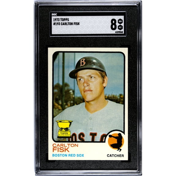 Graded 1973 Topps Carlton Fisk #193 Baseball Card SGC 8