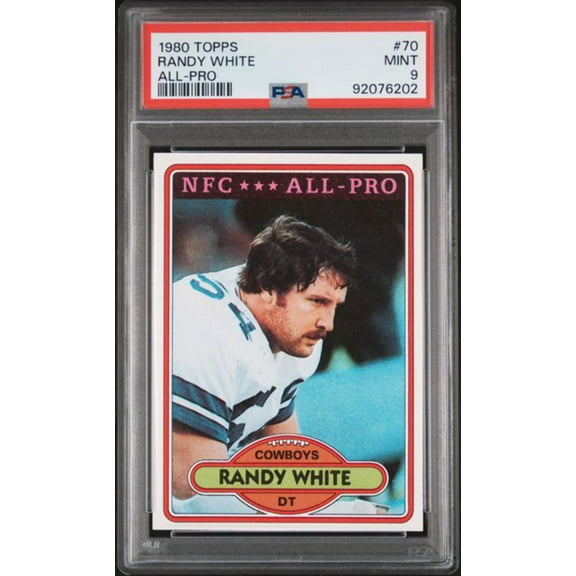Graded 1980 Topps Randy White #70 Football Card PSA 9 Mint