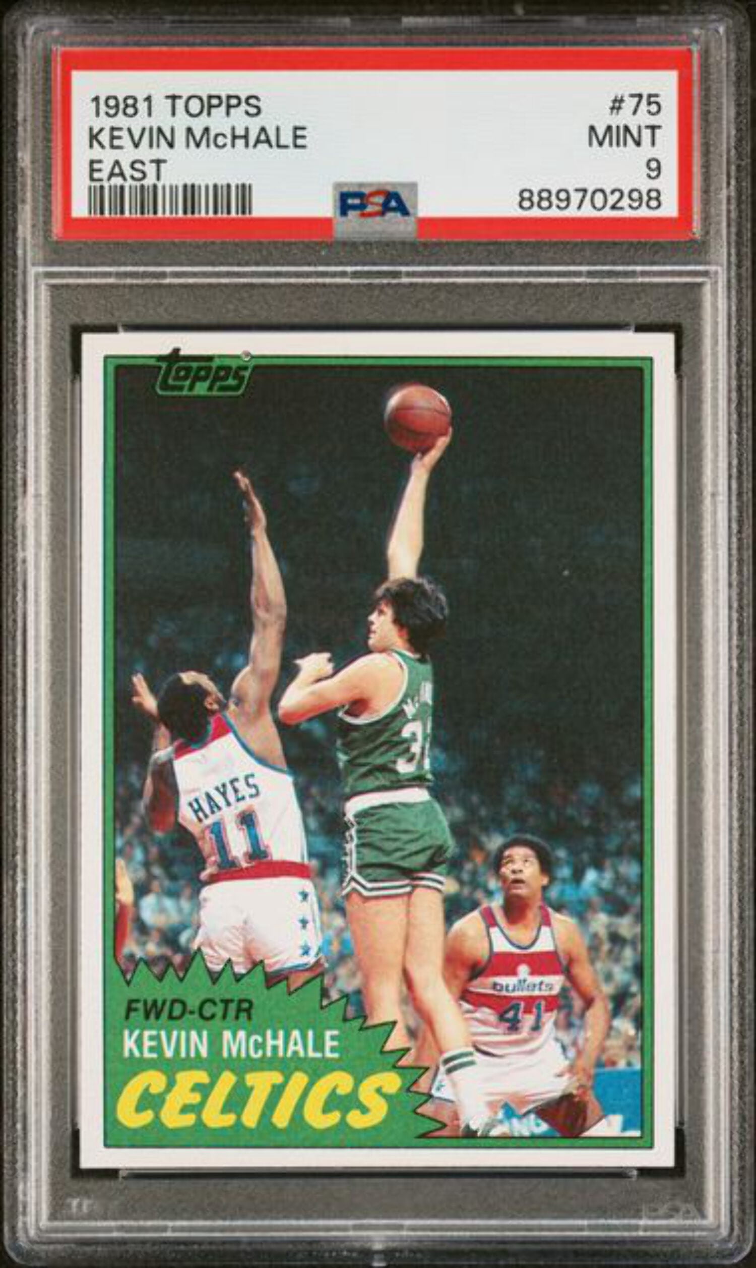 Graded 1981 Topps Kevin McHale #75 Rookie RC Basketball Card PSA 9 