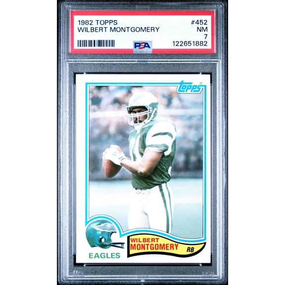 Graded 1982 Topps Wilbert Montgomery #452 Football Card PSA 7 Near Mint